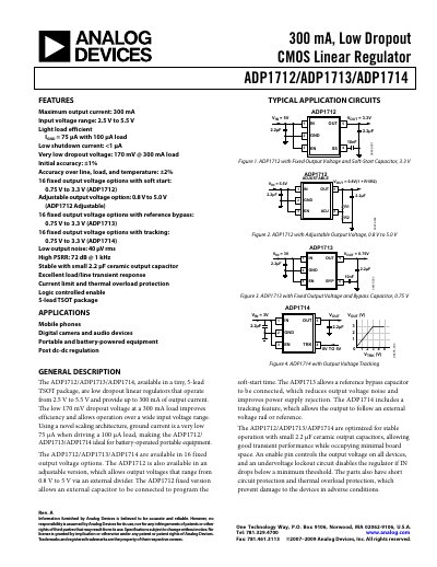 ANALOG DEVICES ADP1712handbookRev A - cover page