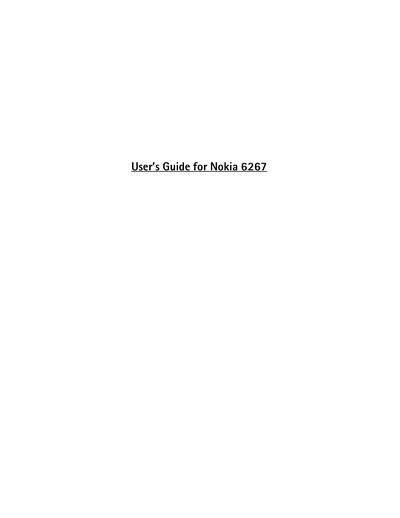 Nokia 6267 User Manual - cover page