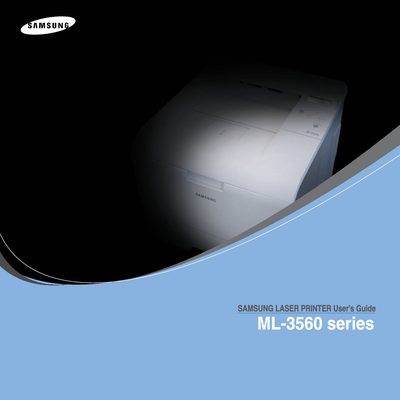 Samsung ML-3560 Series Laser Printer User Manual - cover page