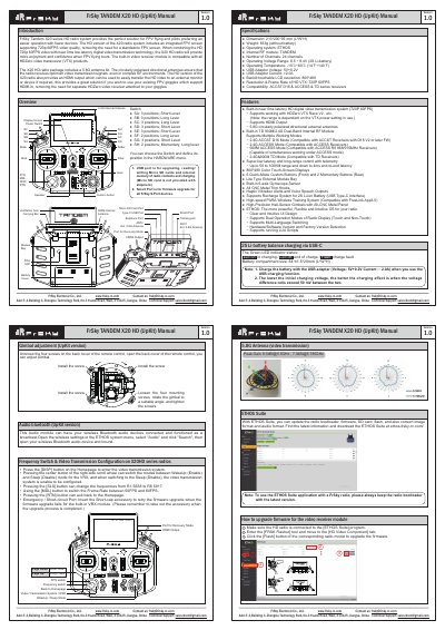 FrSky TANDEM X20 HD (UpKit) User Manual - cover page