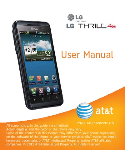 LG Thrill 46 User Manual - cover page