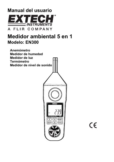 Extech EN300 Environmental Meter User Manual