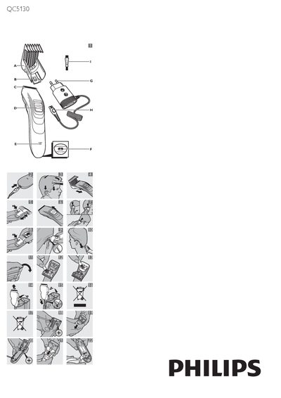 Philips QC5130 Hair Clipper User Manual - cover page