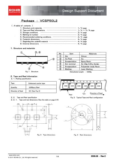 ROHM VCSP50L2 Design Support Document - cover page