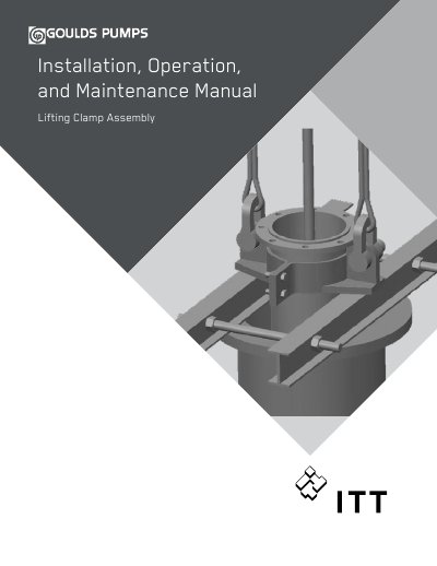 ITT Goulds Pumps Lifting Clamp Assembly Installation Operation and Maintenance Manual - cover page