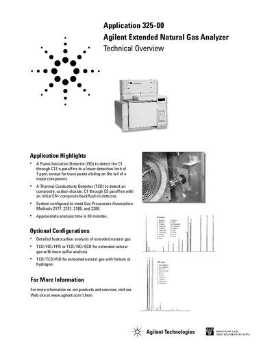 Agilent Extended Natural Gas Analyzer - Traditional Extended Hydrocarbon Analysis through C12
