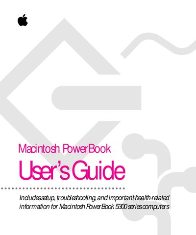 Apple PowerBook 5300 Series User Guide - cover page