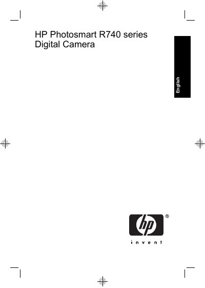 HP Photosmart R740 Digital Camera Quick Start Guide - cover page