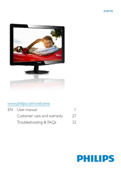 Philips 236V3L User Manual - cover page