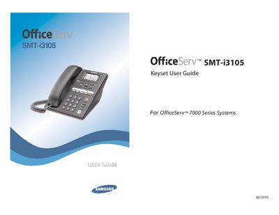 Samsung SMT-i3105 Telephone User Guide - cover page