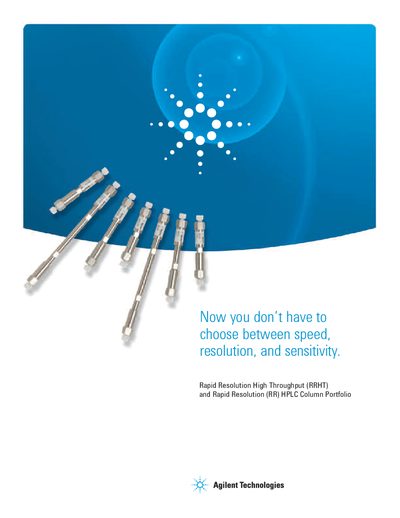 Agilent ZORBAX RRHT LC Column Portfolio Brochure - cover page