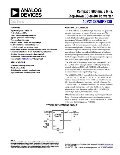 ANALOG DEVICES ADP2138handbookRev A - cover page
