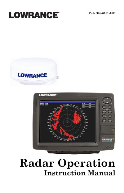 Lowrance LRA-1800 and LRA-2400 Radar Operation Instruction Manual - cover page
