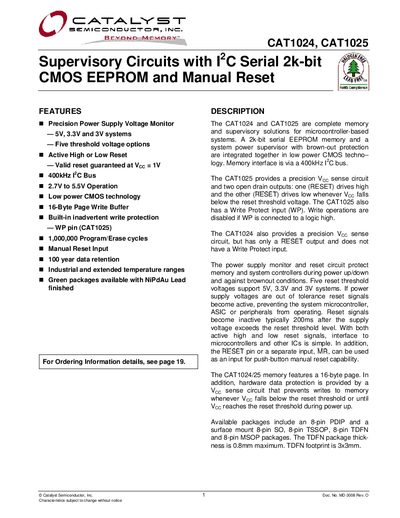 Catalyst CAT1024 CAT1025 User Manual