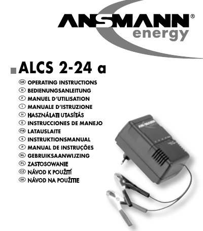ANSMANN ALCS 2-24 A Battery Charger User Manual - cover page