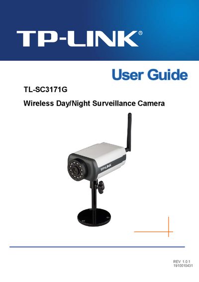 TP-Link TL-SC3171G Wireless Day/Night Surveillance Camera User Guide