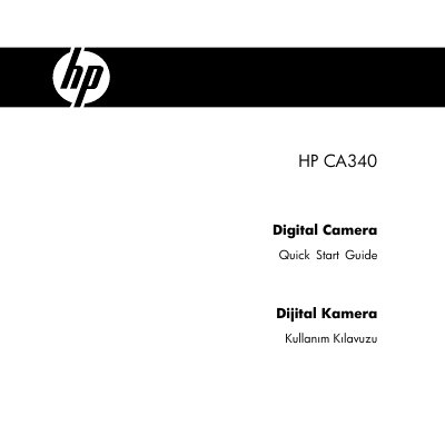 HP CA340 Digital Camera Quick Start Guide - cover page
