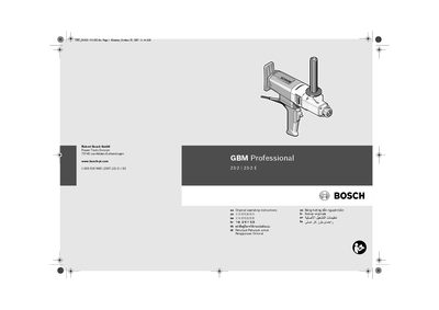 Bosch GBM 23-2 Professional User Manual
