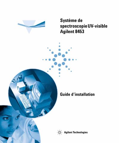 Agilent 8453 UV-Visible Spectroscopy System Installation Guide - cover page