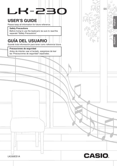 Casio LK-230 Digital Keyboard User's Guide - cover page