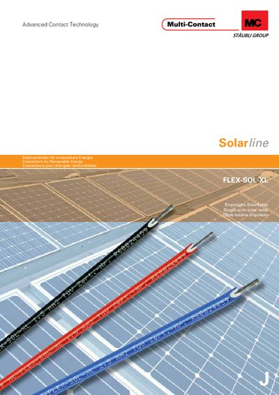 Multi-Contact FLEX-SOL-XL Solar Cable Datasheet - cover page