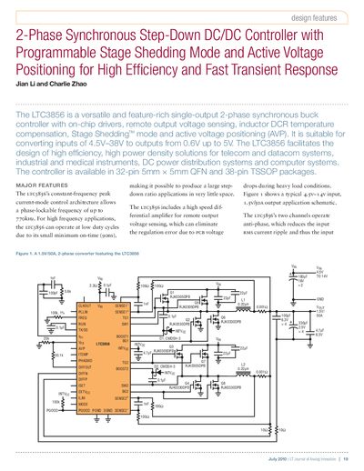 linear DESIGN FEATURES LTJournal-V20N2-02-df-LTC3856-Jian-Li service manual