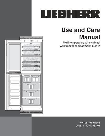 Liebherr WF1061/WFI1061 Multi-temperature Wine Cabinet User Manual - cover page