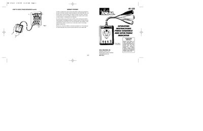 Ideal Model 61-520 Phase Sequence Tester Operating Instructions - cover page