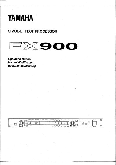 YAMAHA FX990 Manual