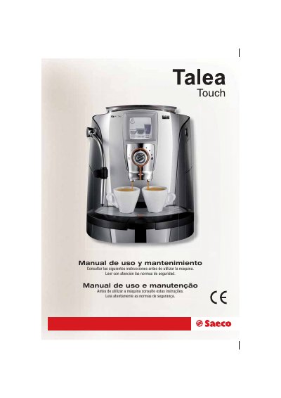 Saeco SUP-032AR Coffee Machine User Guide