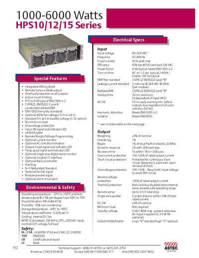 ASTEC HPS10/12/15 Series Handbook - cover page