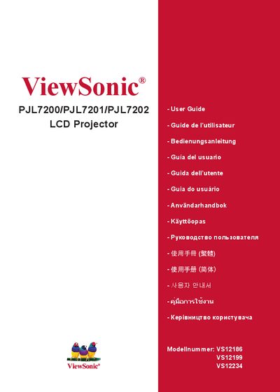 ViewSonic PJL7200/PJL7201/PJL7202 User Manual