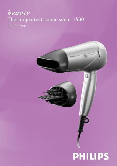Philips HP4859/00 Hair Dryer User Manual - cover page