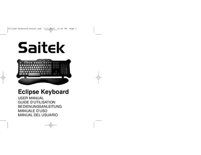 Saitek Eclipse Keyboard User Manual - cover page