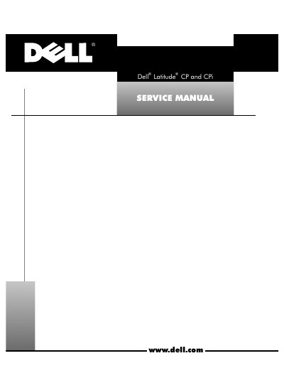 Dell Latitude CP Service Manual - cover page