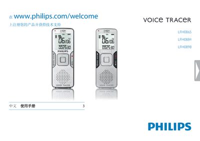 PHILIPS LFH0865 LFH0884 LFH0898 VOICE TRACER Manual - cover page