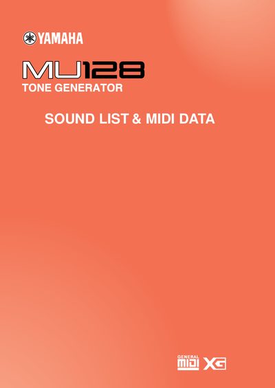 Yamaha MU128 Music Module User Manual - cover page