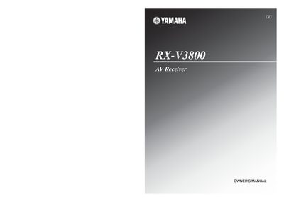 Yamaha RX-V3800 AV Receiver Owner's Manual - cover page
