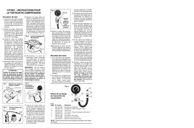Actron CP7827 Compression Tester Instructions - cover page