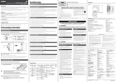 Yamaha STAGEPAS 150M Portable PA System User Manual - cover page