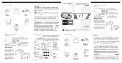 Delphi SKYFi3 Car Kit Installation Guide - cover page