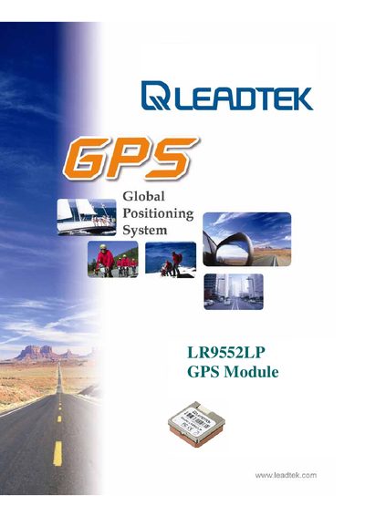 Leadtek LR9552LP GPS Module User Manual - cover page