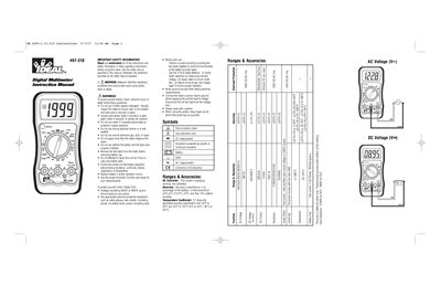 IDEAL 61-310 Resi-Pro Multimeter Instructions Manual - cover page
