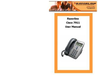 Cisco 7911 User Manual - cover page