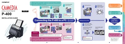 Olympus P-400 Digital Color Printer Installation Guide - cover page