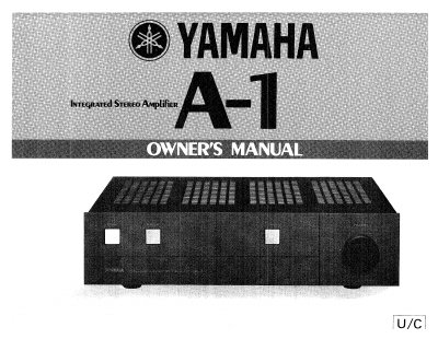 Yamaha A-1 Stereo Amplifier Owner's Manual - cover page