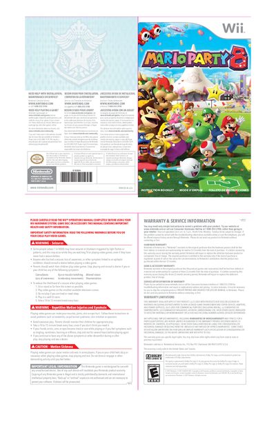 Nintendo Mario Party 8 Instruction Manual - cover page