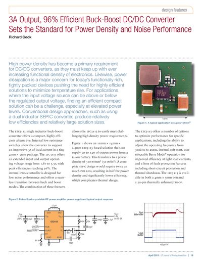 Analog Devices LTC3113 Buck-Boost Converter Datasheet - cover page