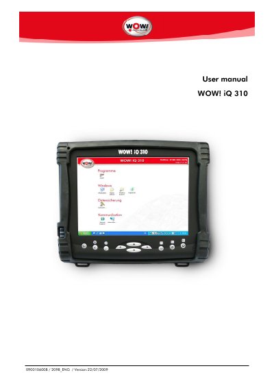 WOW! iQ 310 User Manual - cover page