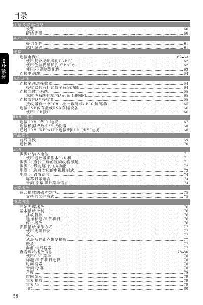 58 DVD Player User Manual - cover page